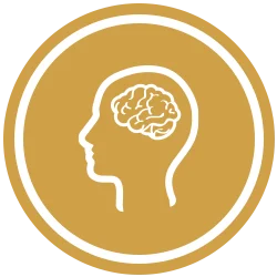 Brain Icon Gold
